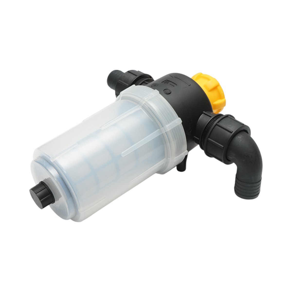 Filtru erbicidator transparent cu sita si valva autocuratare, racord 38mm
